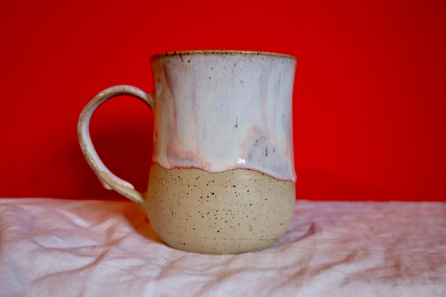 Pinky purple drippy mug